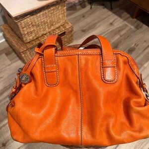 Used Michael Kors Bright Orange Leather Satchel